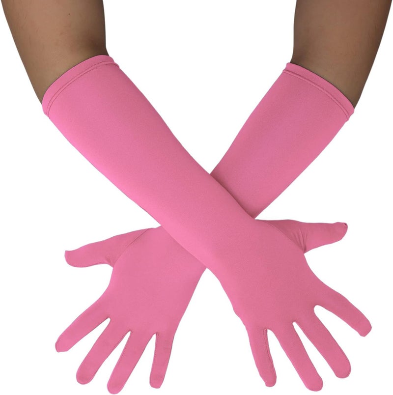 Sheface Men's and Women's 15'' Long Spandex Banquet Party Wedding Gloves - Stretchy Costumes - Image 1